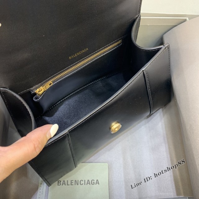 Balenciaga專櫃新款小號手提肩背女包原單沙漏包 巴黎世家鱷魚綠色綠扣沙漏包 fyj1393